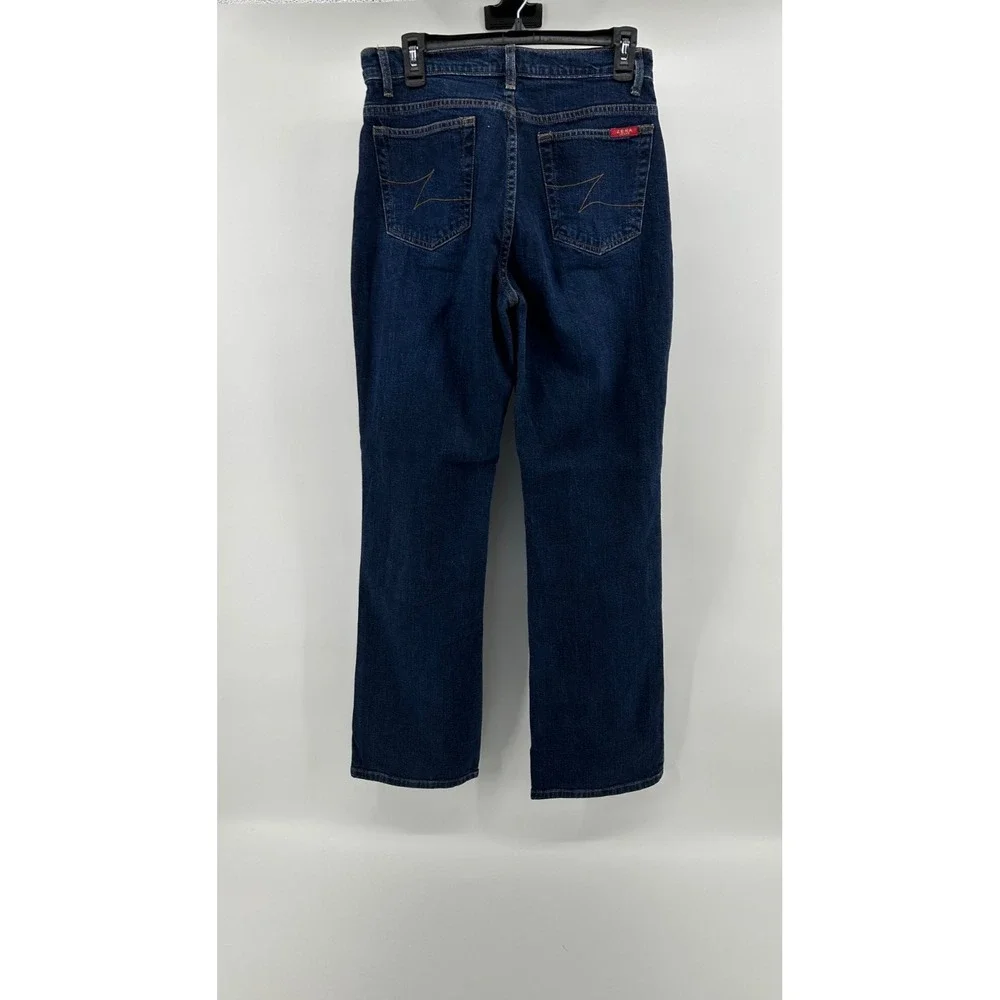 Zena Denim Jeans Womens 6 Dark Wash Straight Leg Mid Rise Fall Winter Blue Jeans